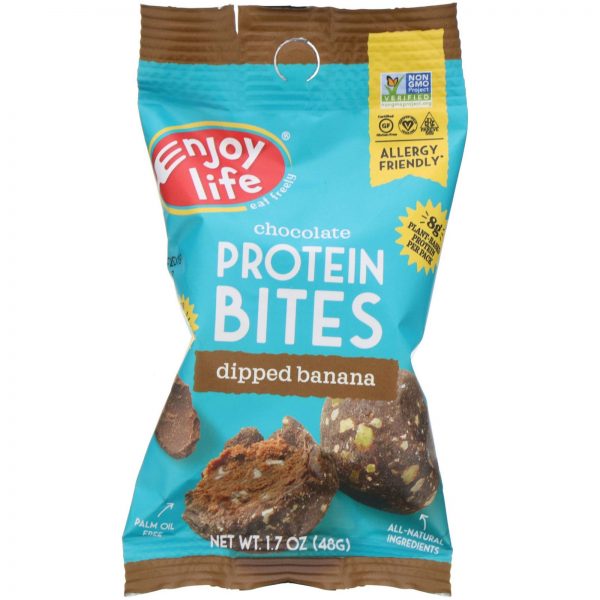 Comprar Enjoy Life Foods, Bites de Proteína de Chocolate, Banana com Cobertura, 8 Saquinhos, 48 g (1,7 oz) Cada - Imagem 4