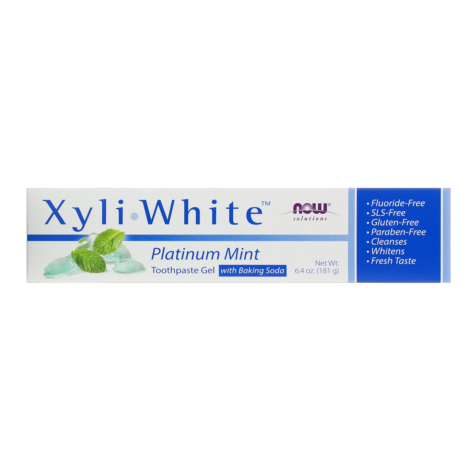Comprar Now Foods, Solutions, XyliWhite, Creme Dental em Gel, Hortelã de Platina, 181 g (6,4 oz) - Imagem 2