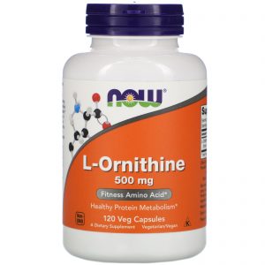 Comprar Now Foods, L-Ornitina, 500 mg, 120 Cápsulas Vegetais