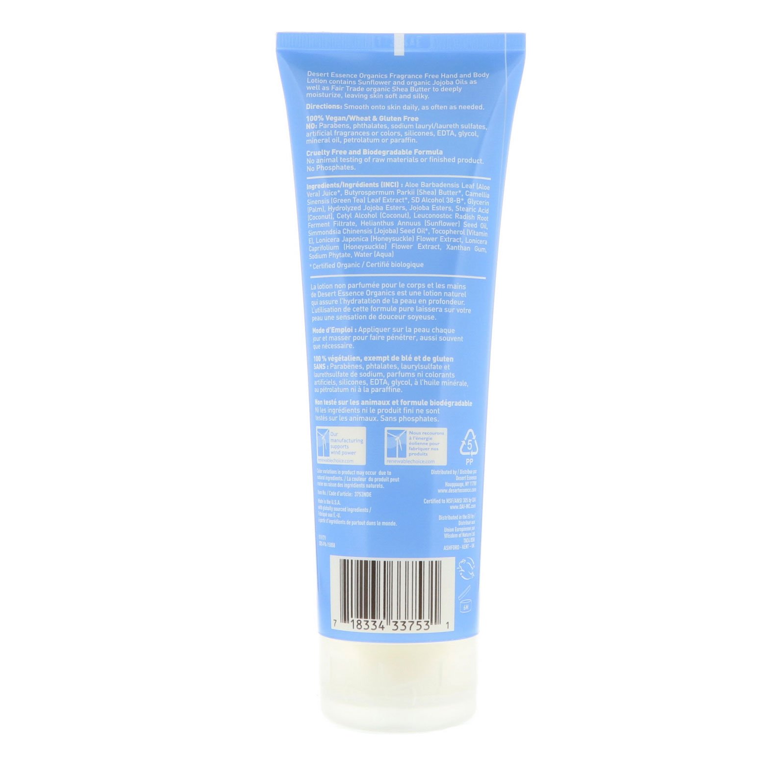 Comprar Desert Essence, Compostos orgânicos, Loção para as Mãos e Corporal, livre de perfume, 8 fl oz (237 ml) - Imagem 2