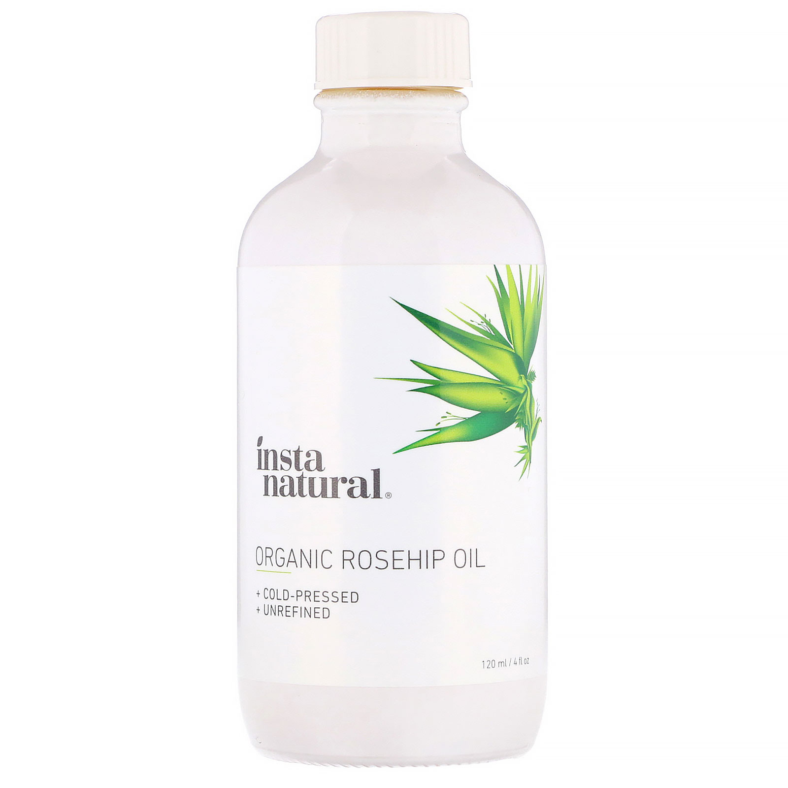 Comprar InstaNatural, Óleo de Quadril-de-Rosa Orgânico, 100% Puro, Prensado a Frio e Não Refinado, 120 ml (4 fl oz) - Imagem 3