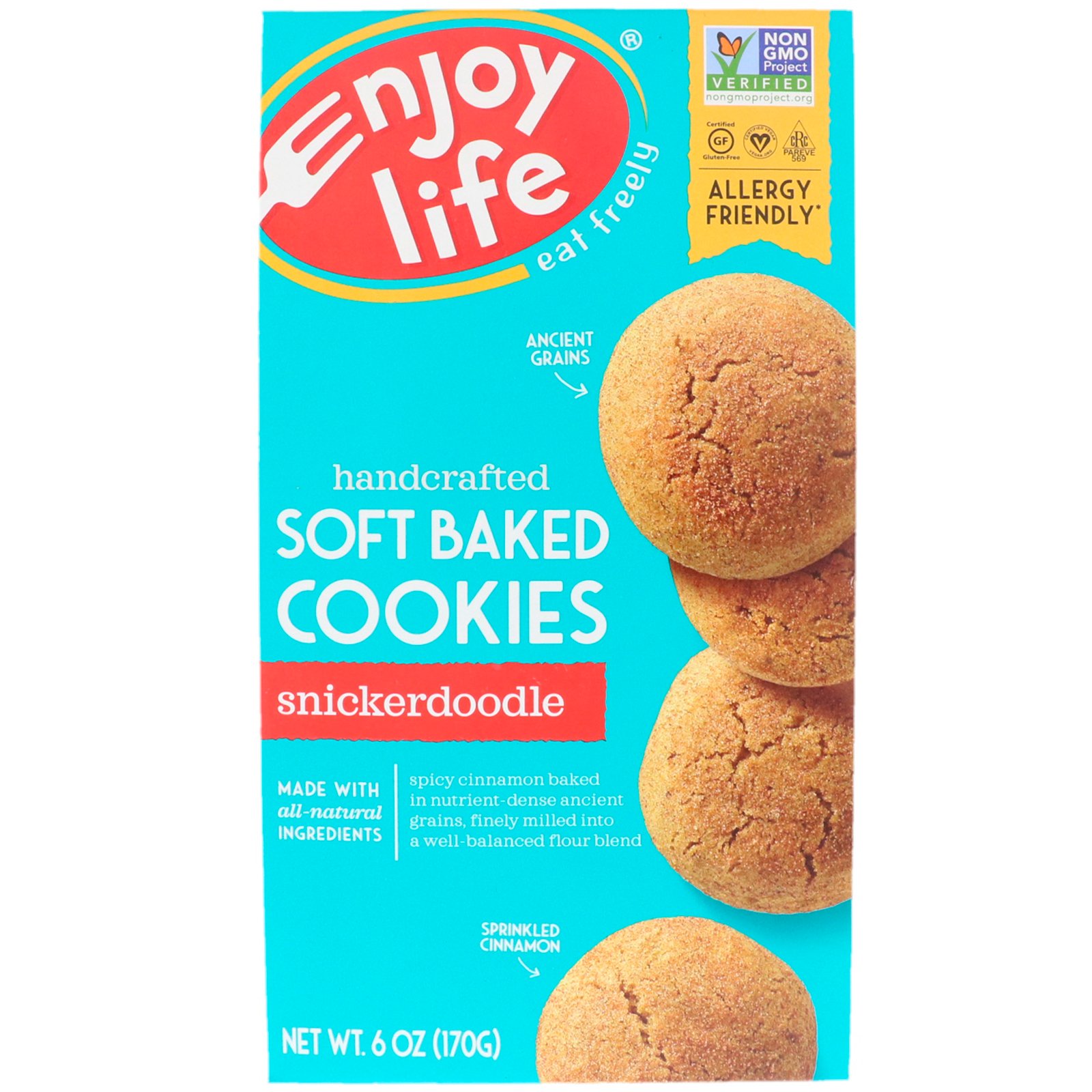 Comprar Enjoy Life Foods, Biscoitos Assados, Snickerdoodle, Livre de Glúten, 170 g