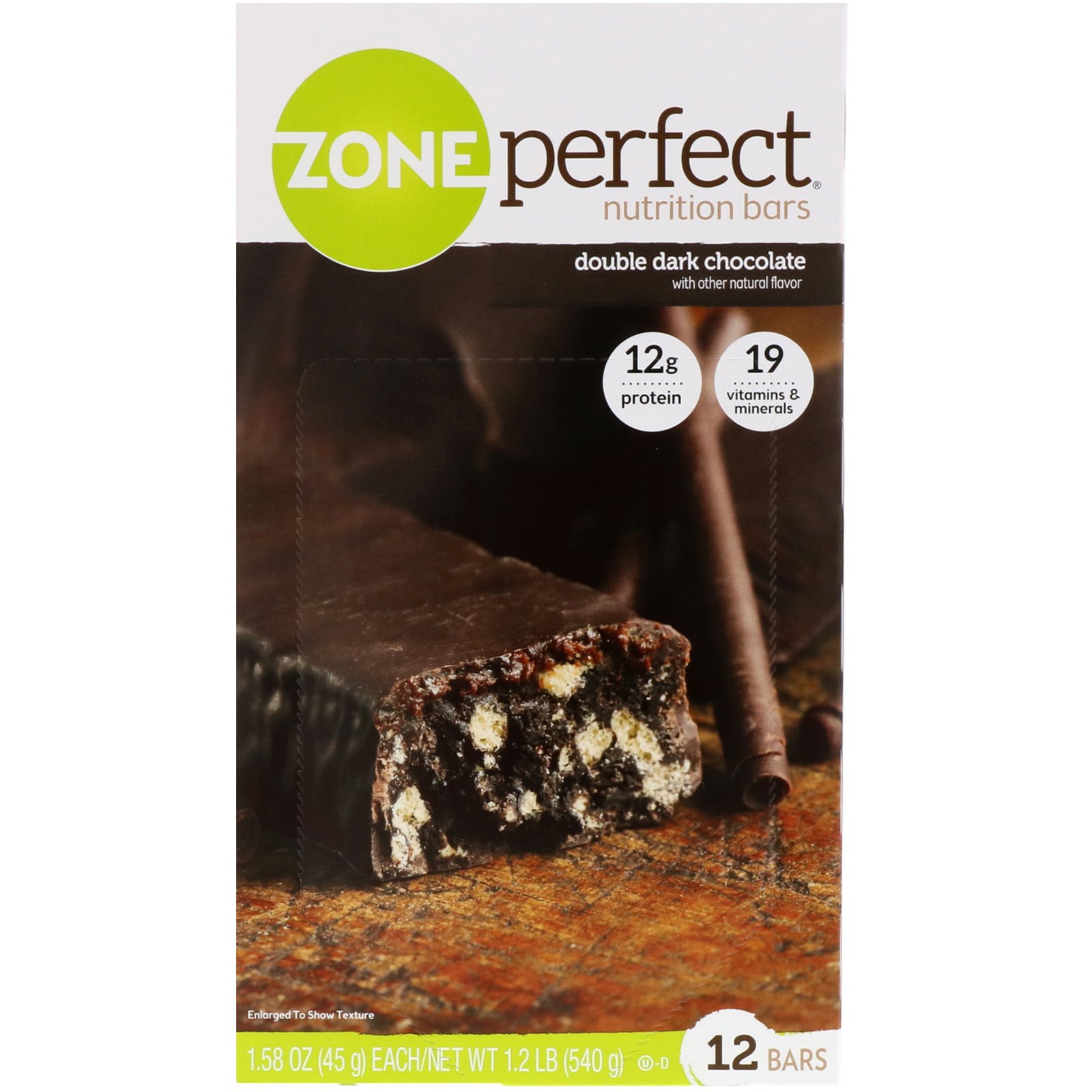 Comprar ZonePerfect, Barras Proteicas, Chocolate Amargo Duplo, 12 Barras, 1,58 oz (45 g) Cada - Imagem 2
