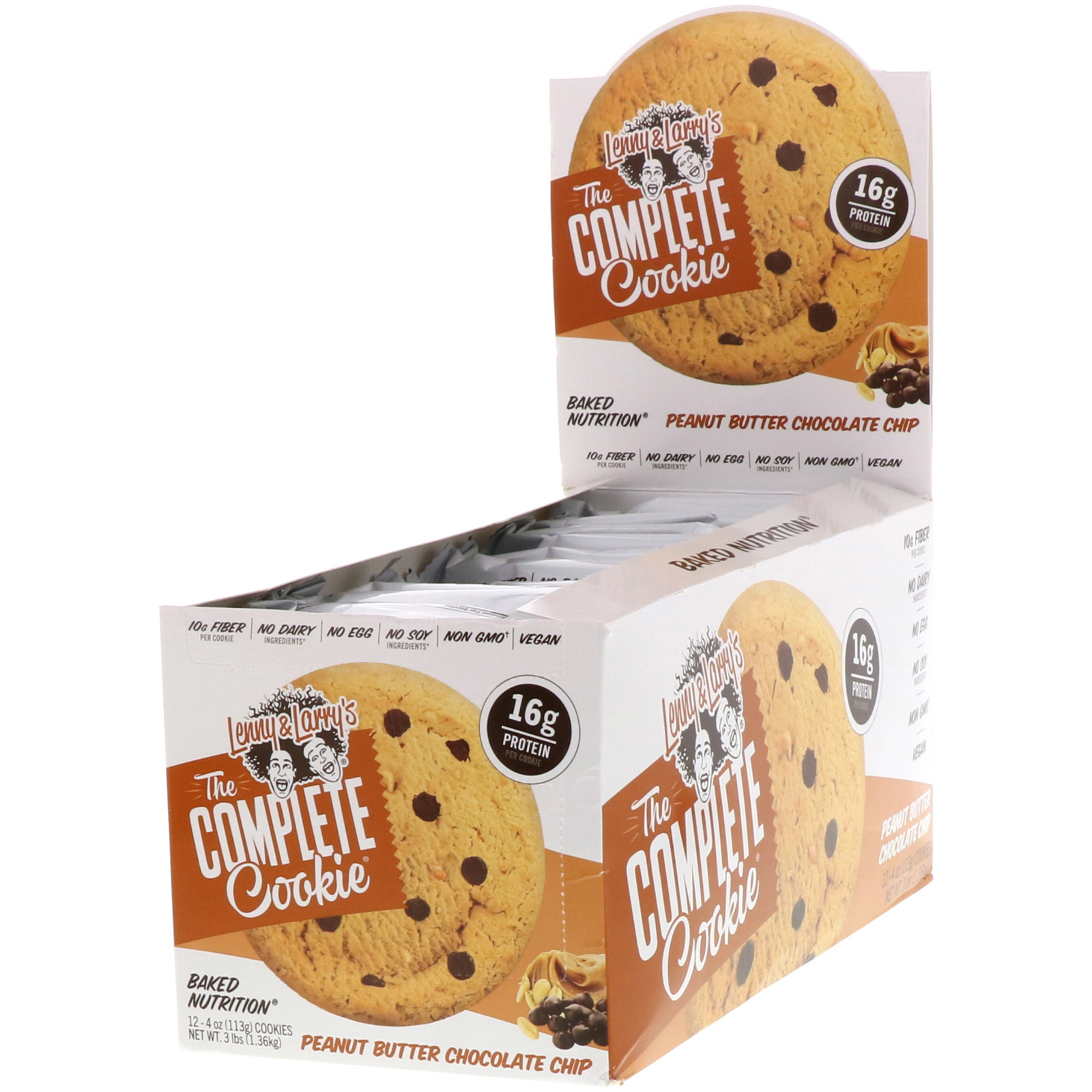 Comprar Lenny & Larry's, The COMPLETE Cookie, Peanut Butter Chocolate Chip, 12 Cookies, 4 oz (113 g) Each