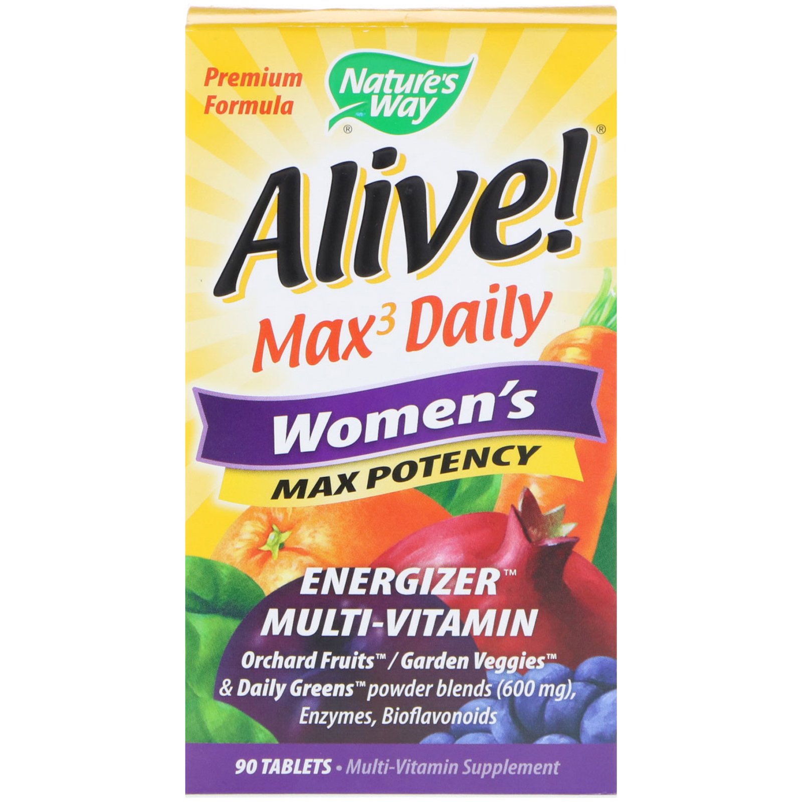 Comprar Nature's Way, Alive!, Max3 Daily, Women's Multivitamin, 90 Comprimidos