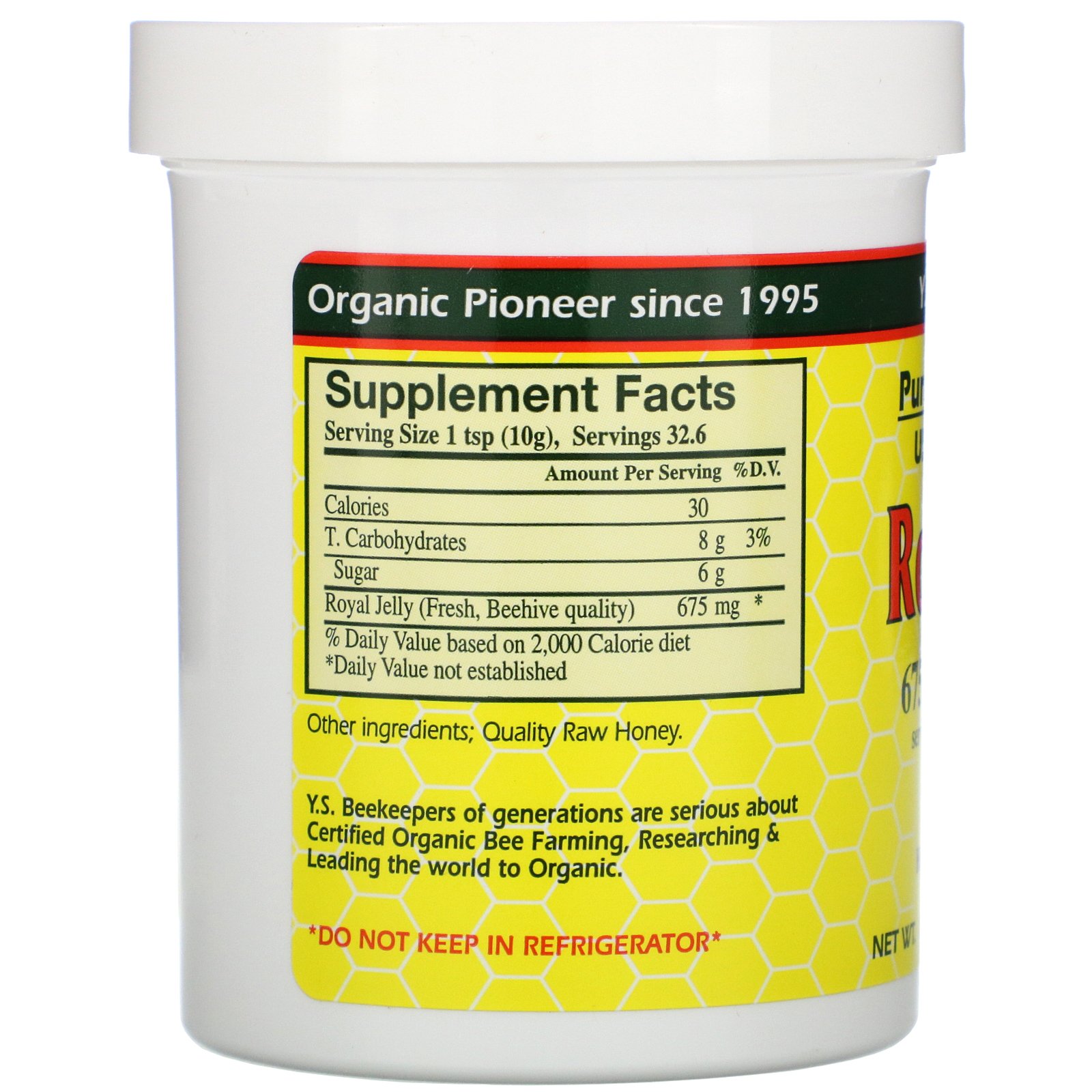 Comprar Y.S. Eco Bee Farms, Geléia real com mel, 675 mg, 11,5 oz (326 g) - Imagem 2