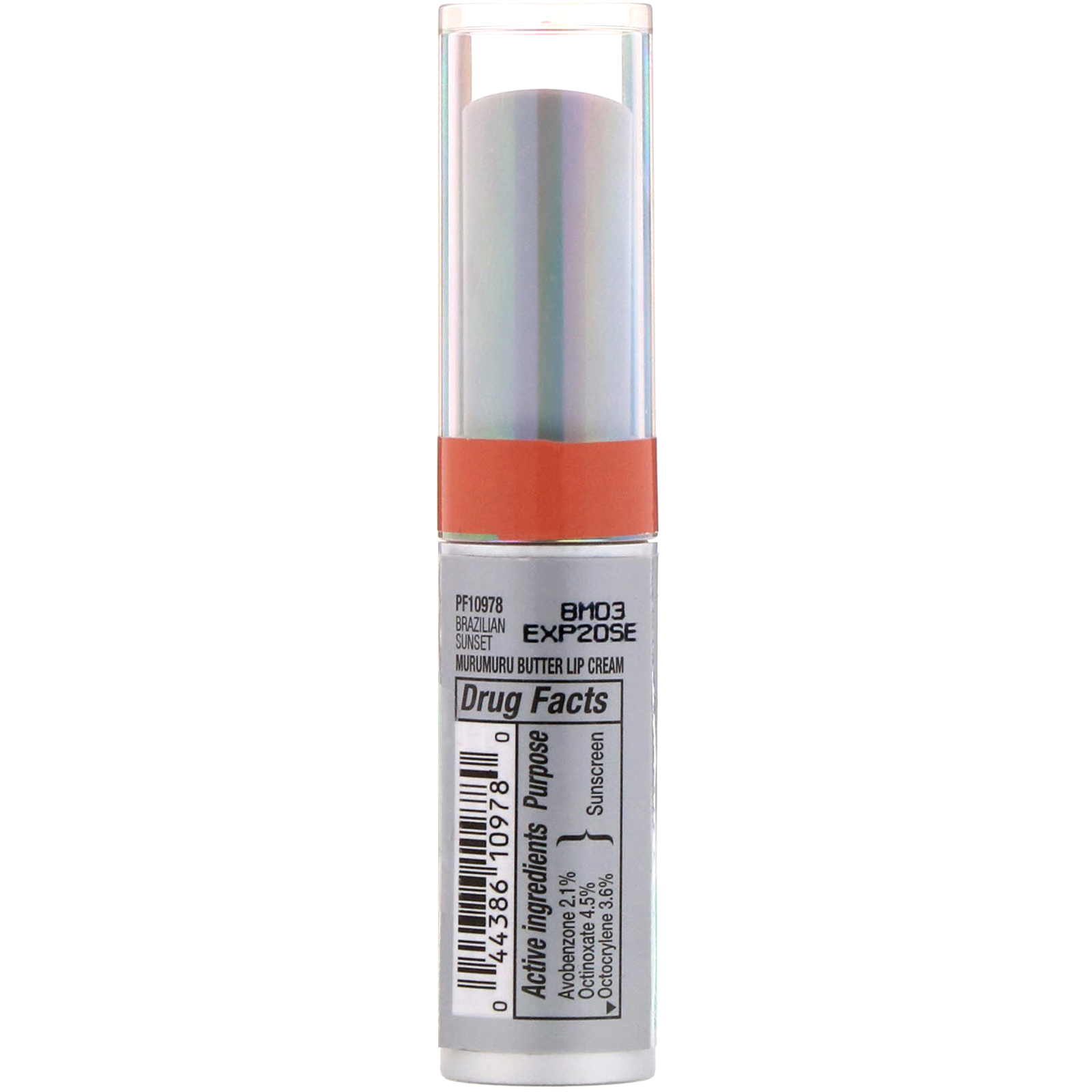 Comprar Physicians Formula, Murumuru Butter Creme Labial, SPF 15, Pôr-do-sol Brasileiro, 0,12 oz (3,4 g) - Imagem 2