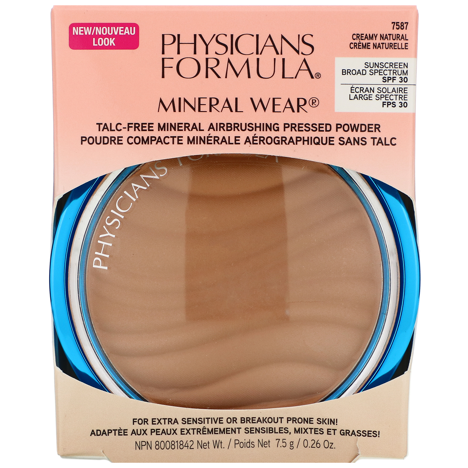Comprar Physicians Formula, Mineral Wear, Airbrushing Pressed Powder, SPF 30, Creamy Natural, 0.26 oz (7.5 g) - Imagem 3