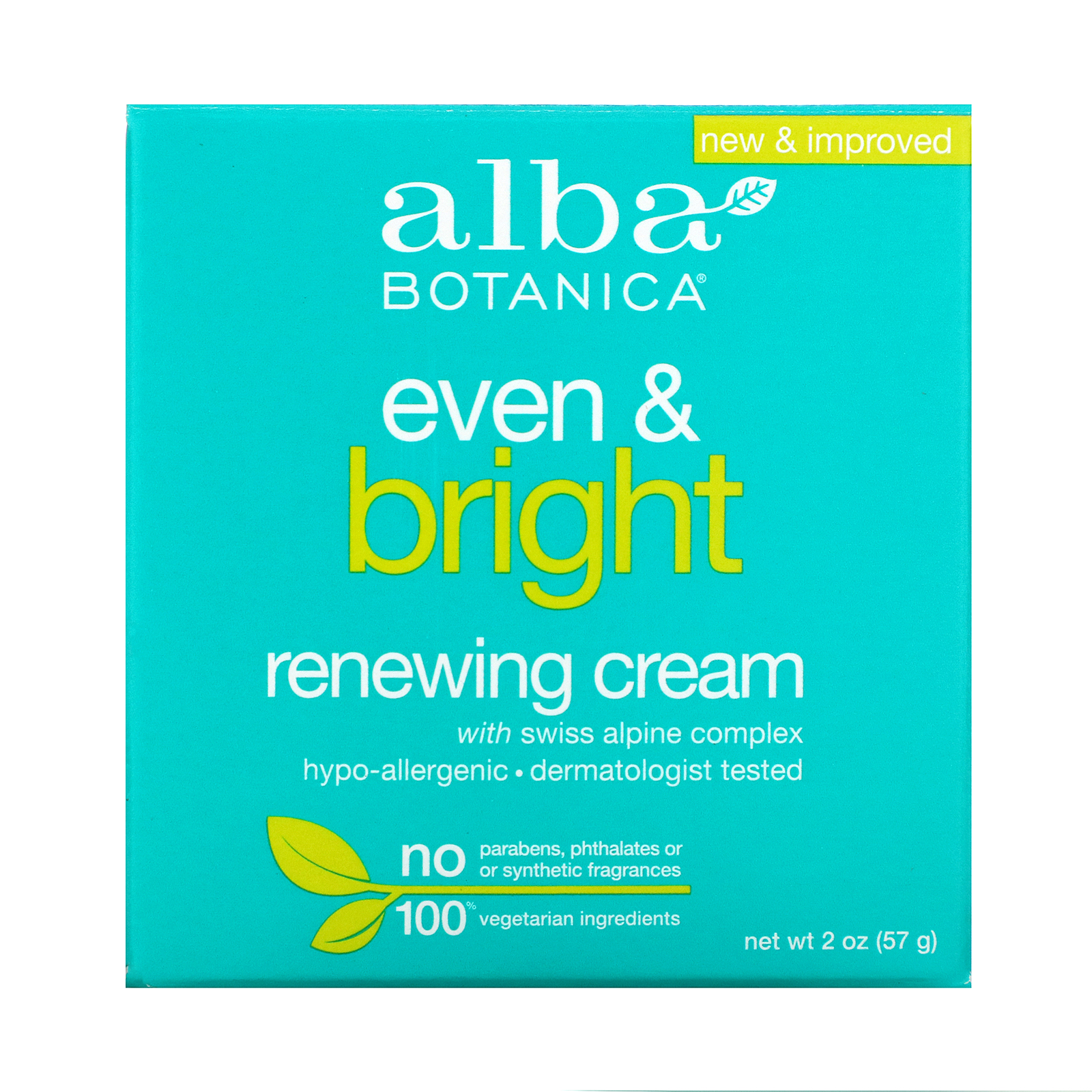 Comprar Alba Botanica, Even & Bright Renewing Cream with Swiss Alpine Complex, 2 oz (57 g) - Imagem 3