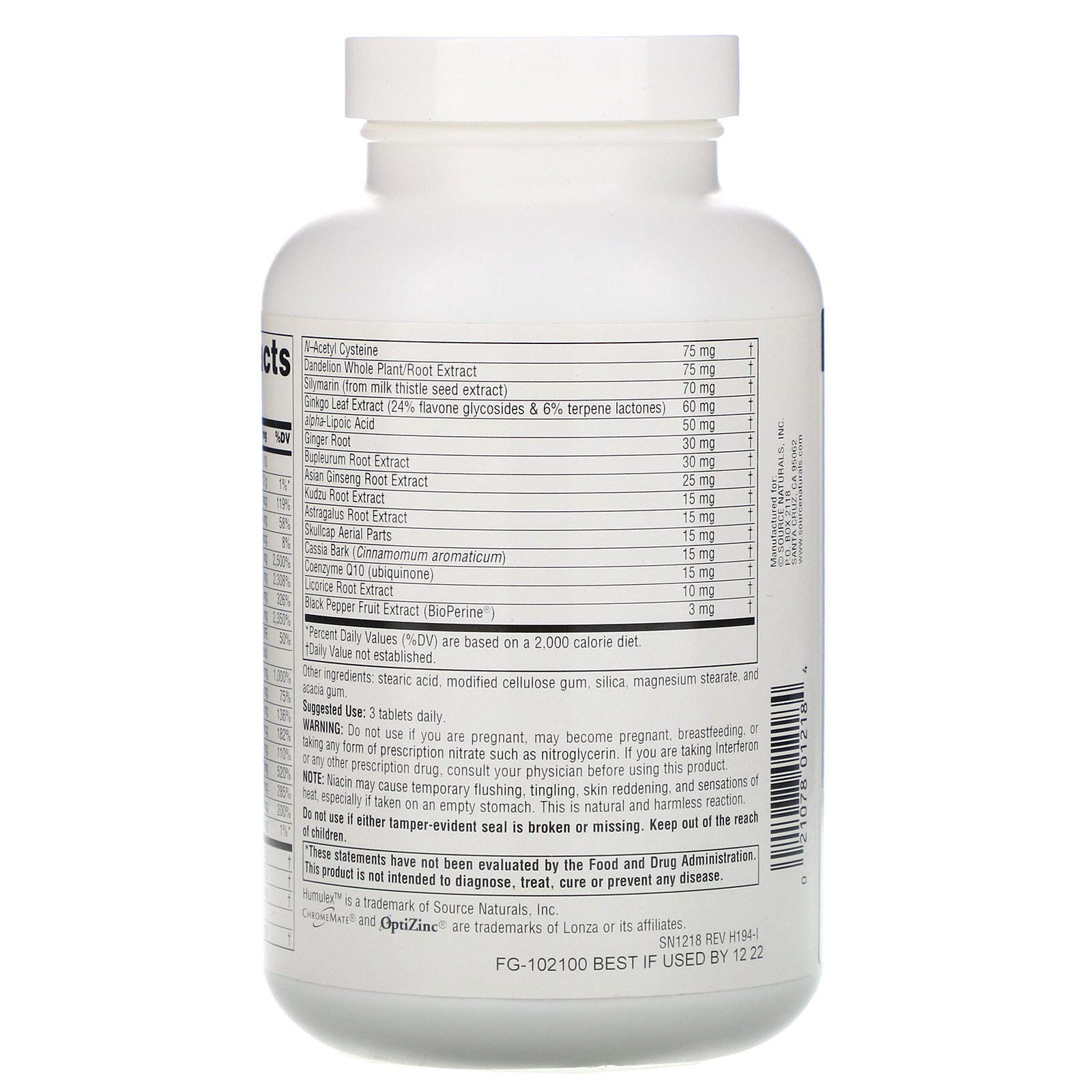 Comprar Source Naturals, Fibro-Response, 180 tabletes - Imagem 2