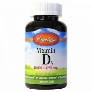 Comprar Vitamina D3 10000 IU Carlson Labs 120 cápsulas de gel