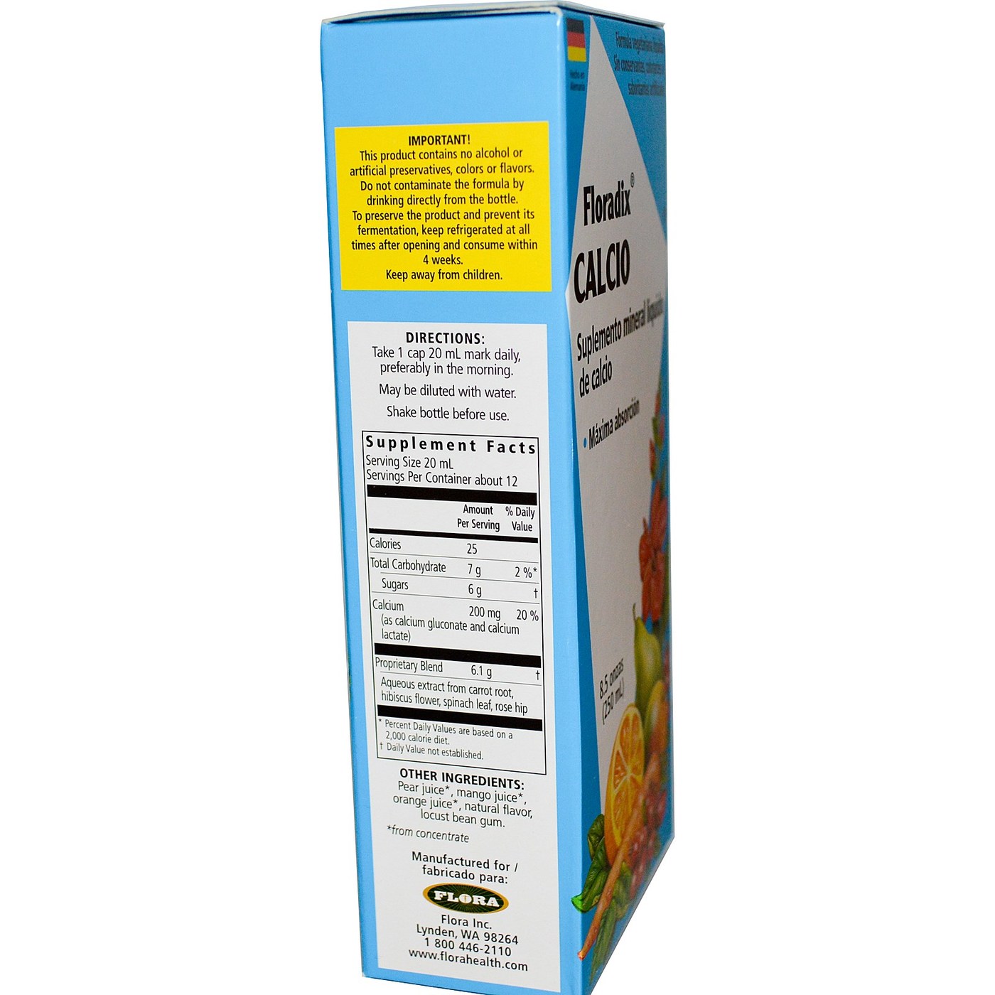 Comprar Flora, Floradix® Cálcio - 250 ml - Imagem 2