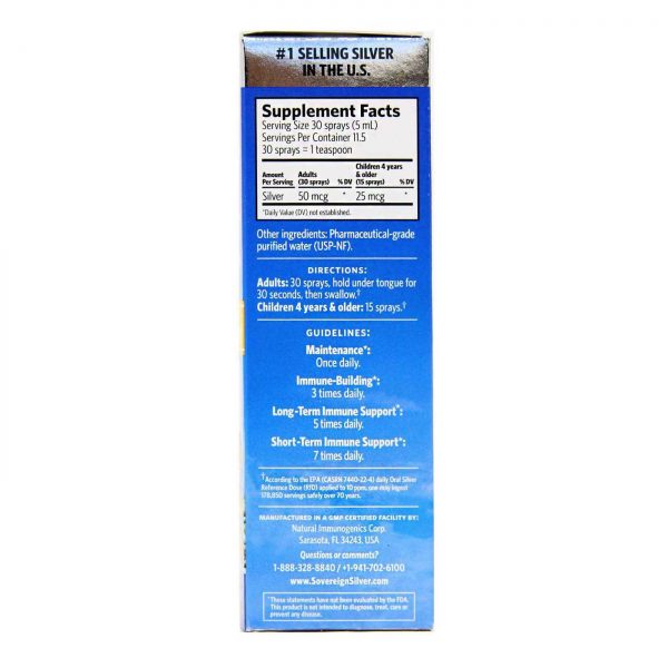Comprar Natural Immunogenics, Sovereign Silver® Spray de Prata - 60 ml - Imagem 4
