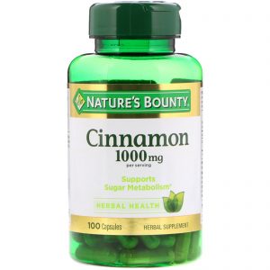 Comprar Nature's Bounty, Cinnamon, 1,000 mg, 100 Capsules