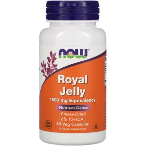 Comprar Now Foods, Geleia Real, 1.500 mg, 60 Cápsulas Vegetais