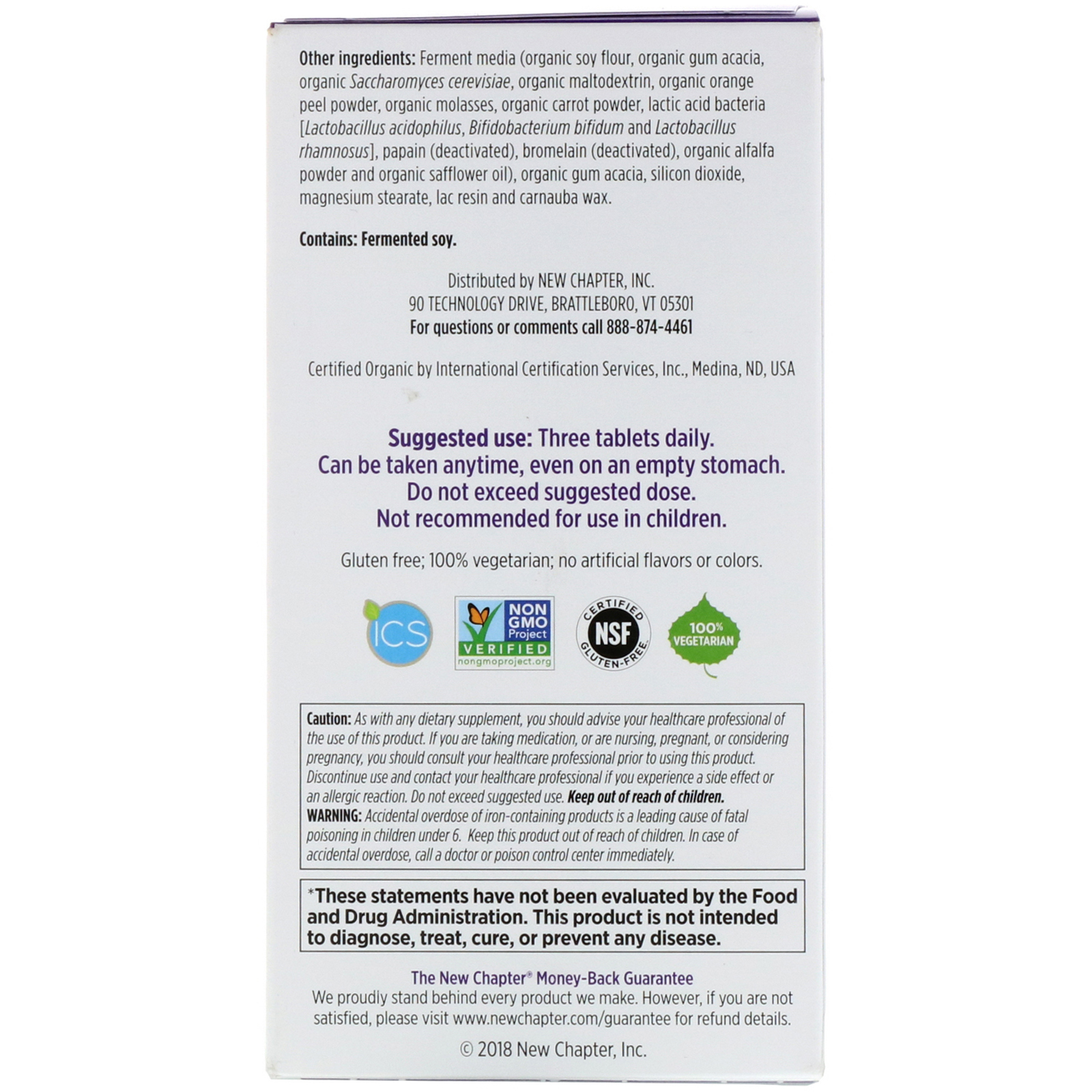 Comprar New Chapter, Multivitamínico Pós-Natal Perfeito, 192 Comprimidos Vegetais - Imagem 3