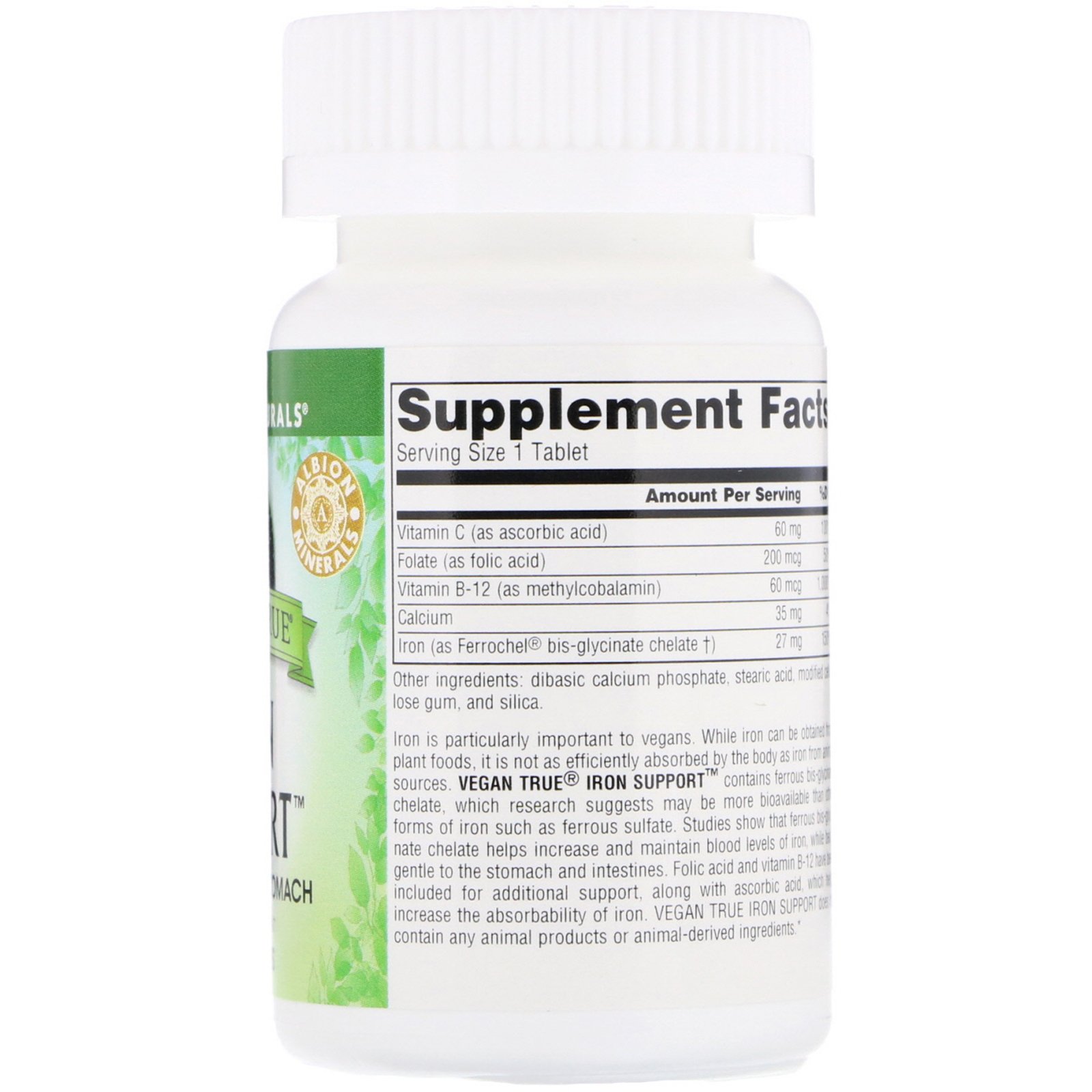 Comprar Source Naturals, Vegan True, Suporte de Ferro, 180 Comprimidos - Imagem 2
