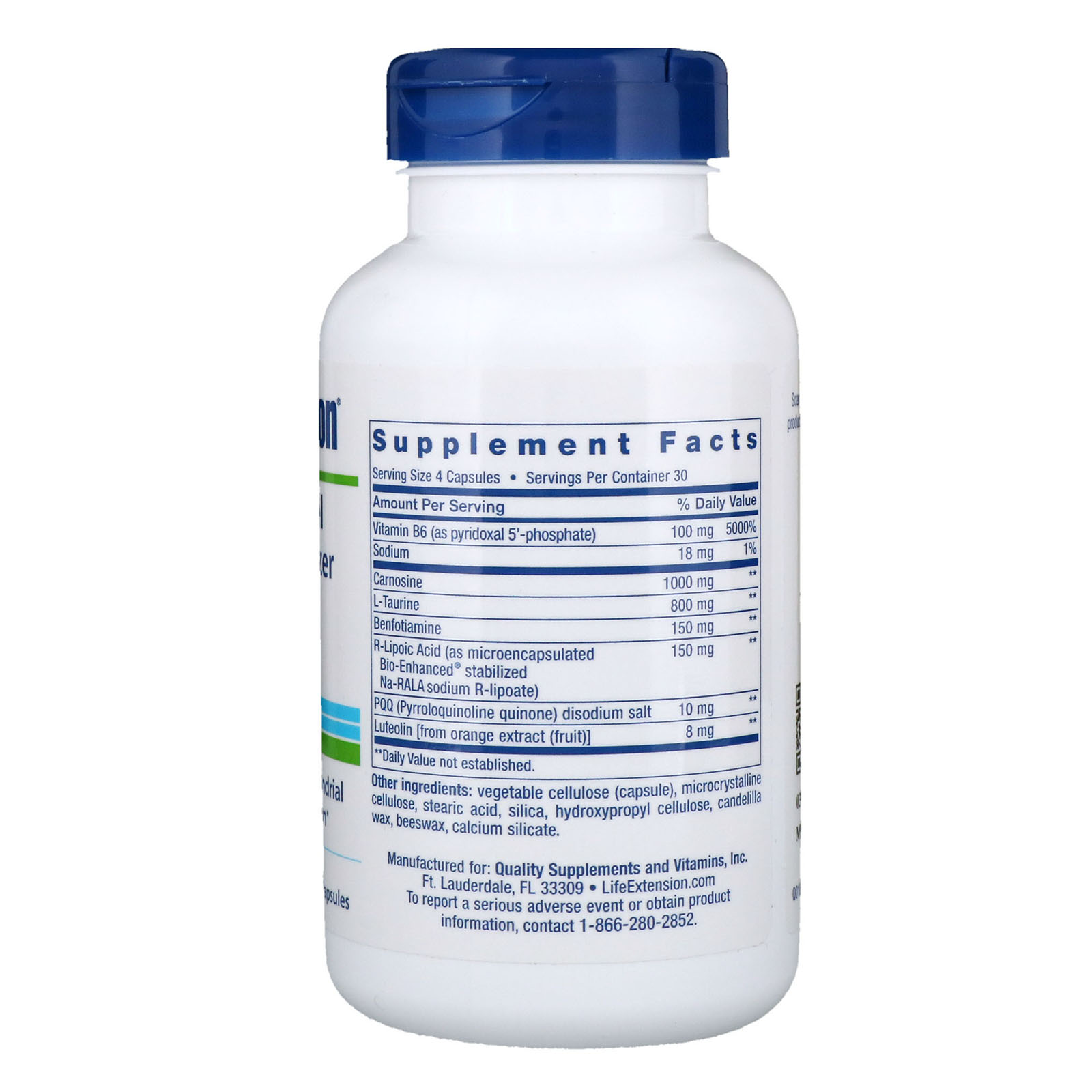 Comprar Life Extension, Otimizador de Energia Mitocondrial com PQQ, 120 Cápsulas - Imagem 2