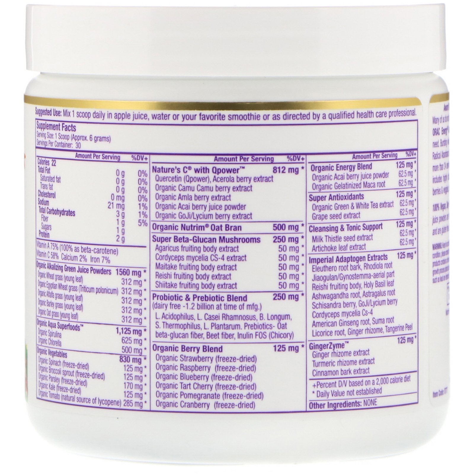 Comprar Paradise Herbs, ORAC-Energy Greens, 182 g (6,4 oz) - Imagem 2