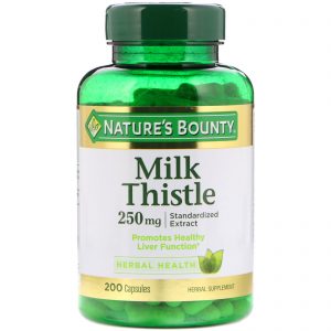 Comprar Nature's Bounty, Milk Thistle, 250 mg, 200 Cápsulas
