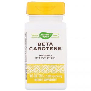 Comprar Nature's Way, Beta Carotene, 25,000 IU, 100 Softgels