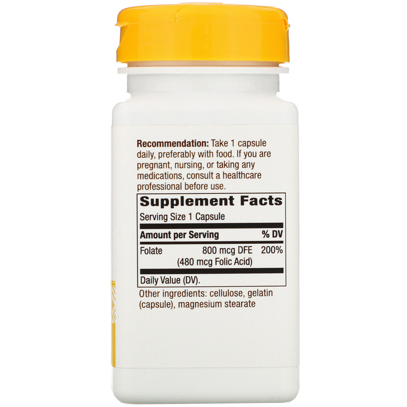 Comprar Nature's Way, Folate , 800 mcg, 100 Capsules - Imagem 2