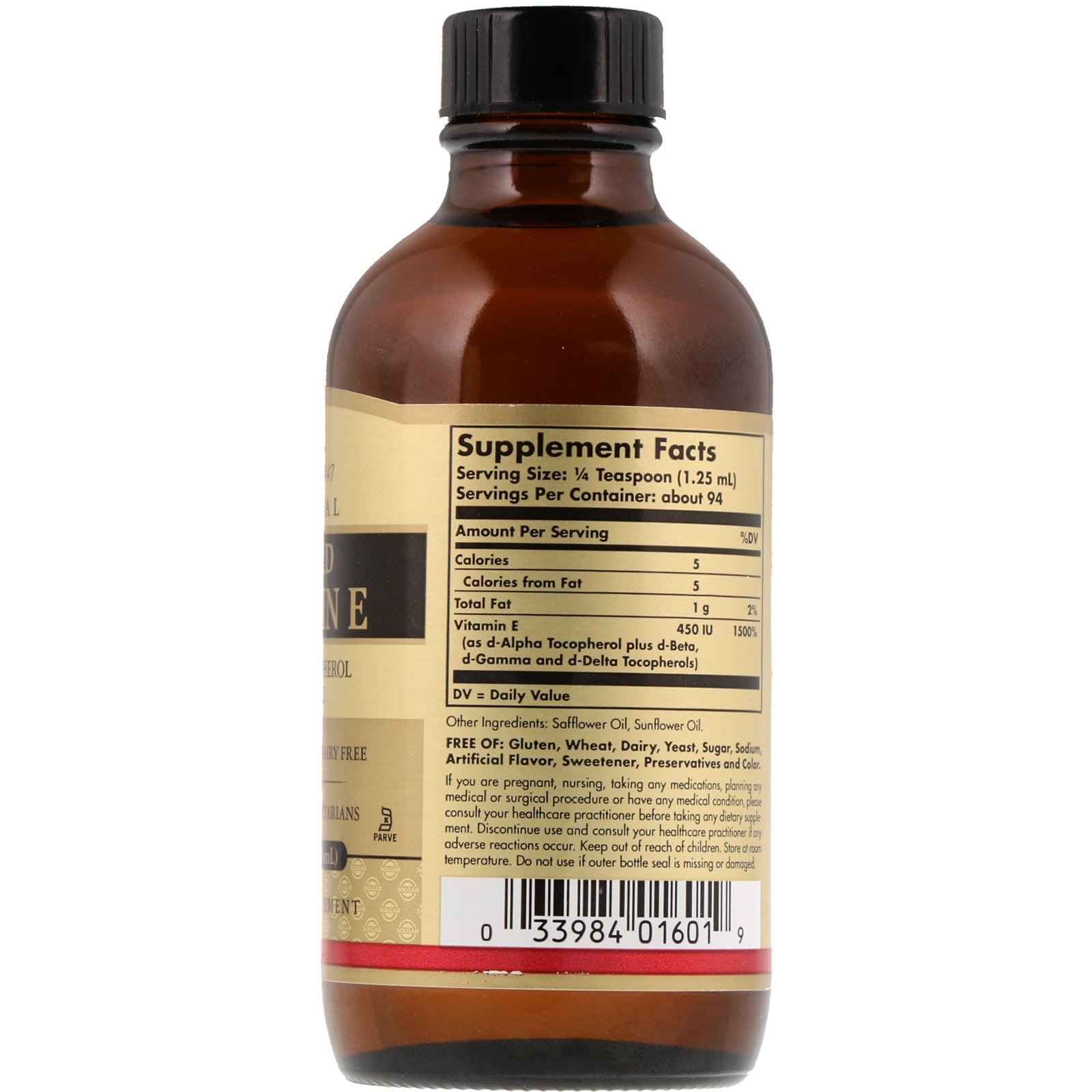 Comprar Solgar, Vitamina E Natural Líquida , 4 fl oz (118 ml) - Imagem 2