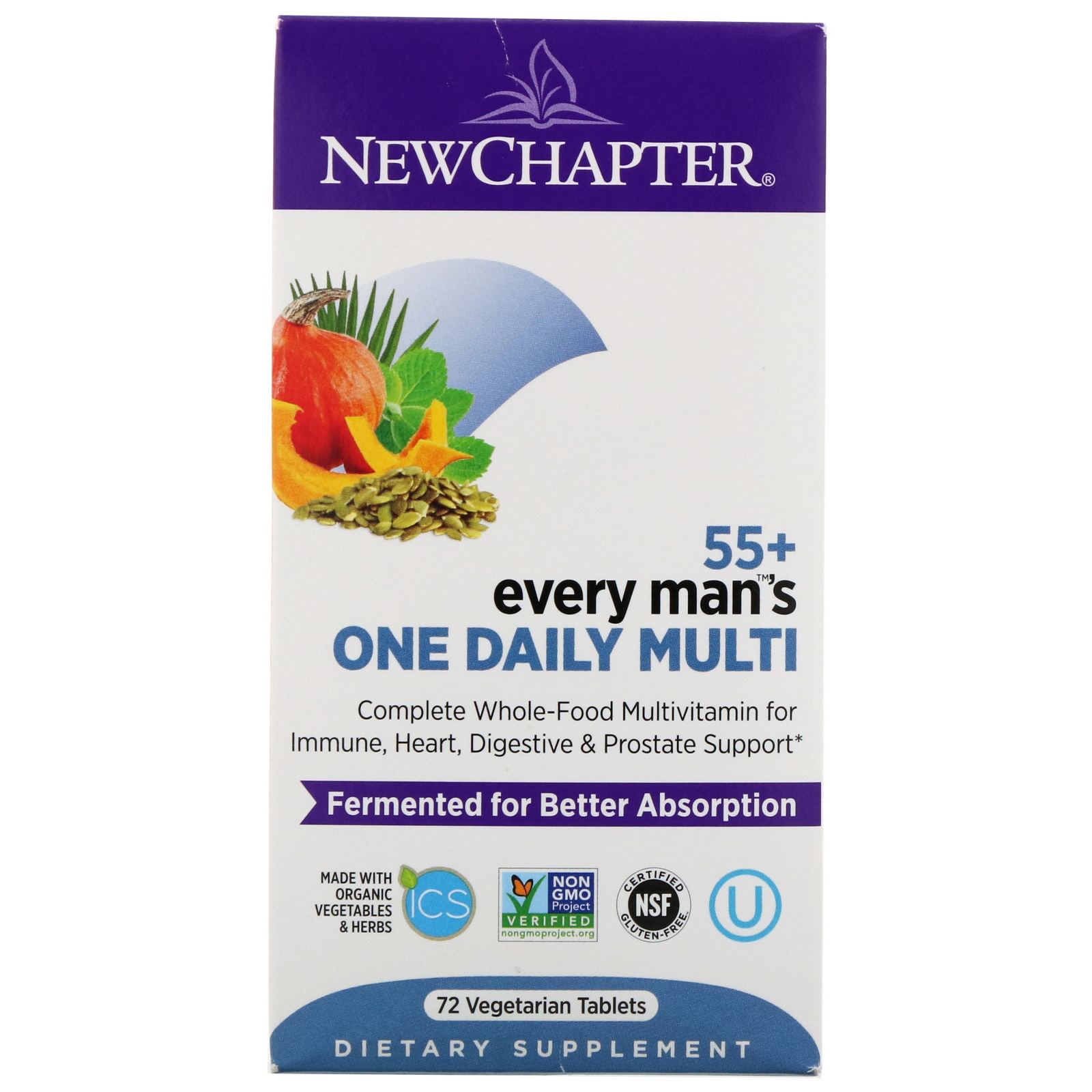Comprar New Chapter, 55+ Every Man's One Daily Multi, 72 Comprimidos Vegetarianos