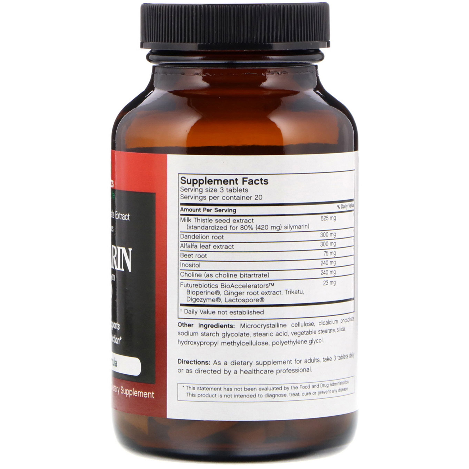 Comprar FutureBiotics, Silymarin plus, 120 comprimidos vegetarianos - Imagem 2