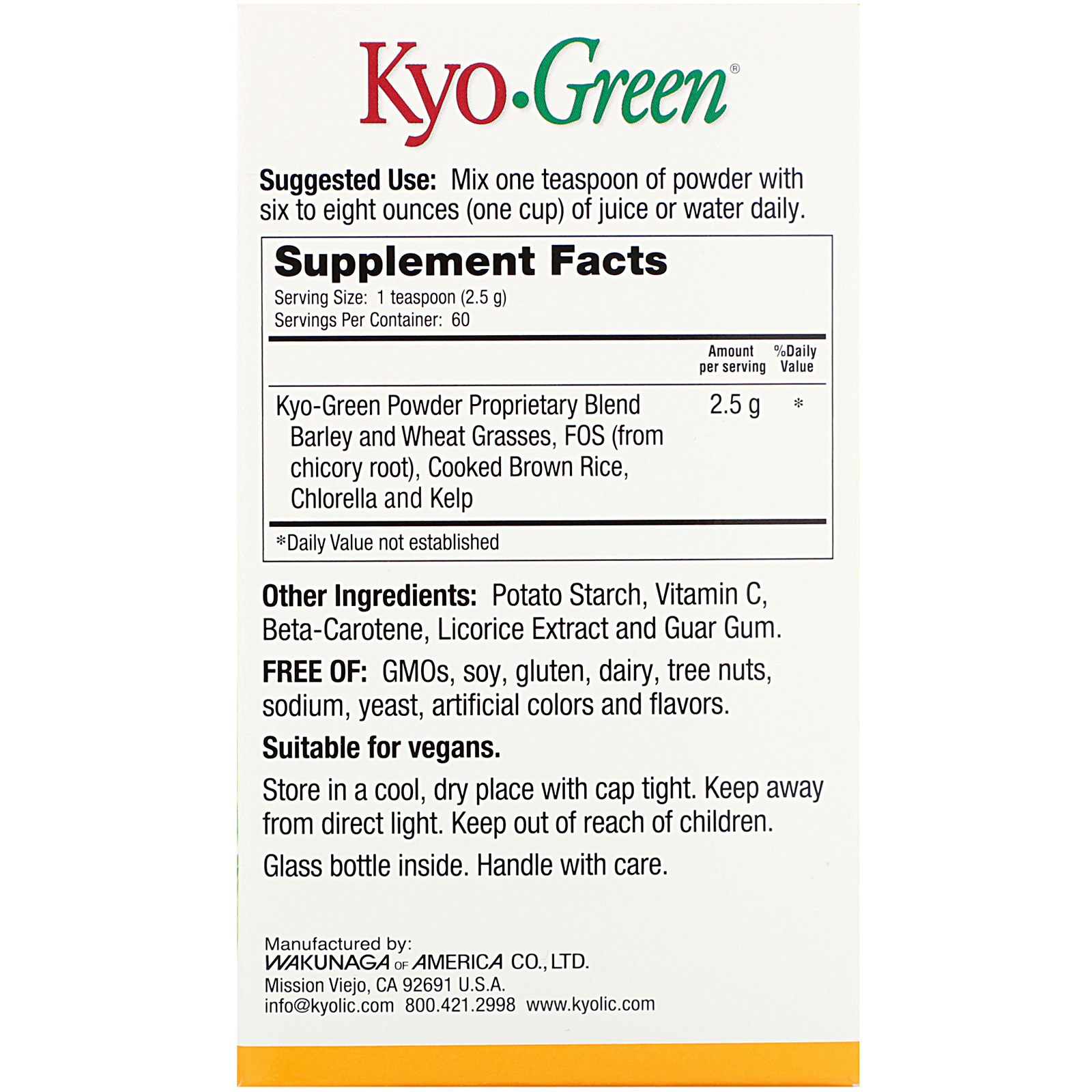 Comprar Kyolic, Mistura em Pó para Bebida Kyo-Green, 150 g (5,3 oz) - Imagem 2
