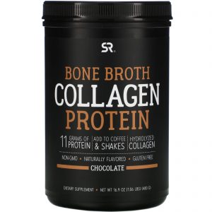 Comprar Sports Research, Bone Broth Collagen Protein, Chocolate, 1.06 lb (480 g)