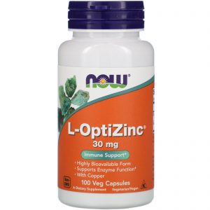 Comprar Now Foods, L-OptiZinc, 30 mg, 100 Cápsulas Vegetais