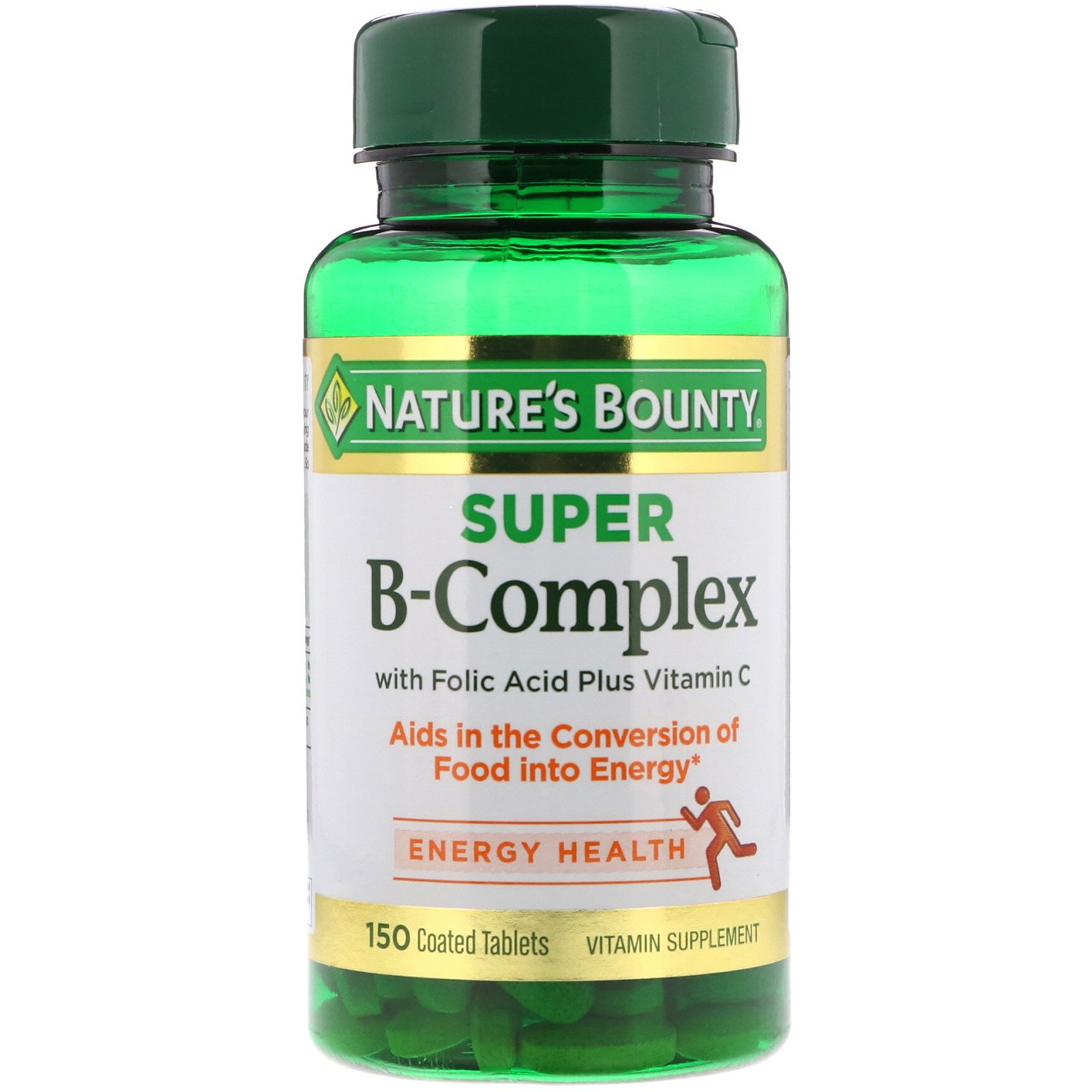 Comprar Nature's Bounty, Complexo Super-B com Ácido Fólico Mais Vitamina C, 150 Comprimidos