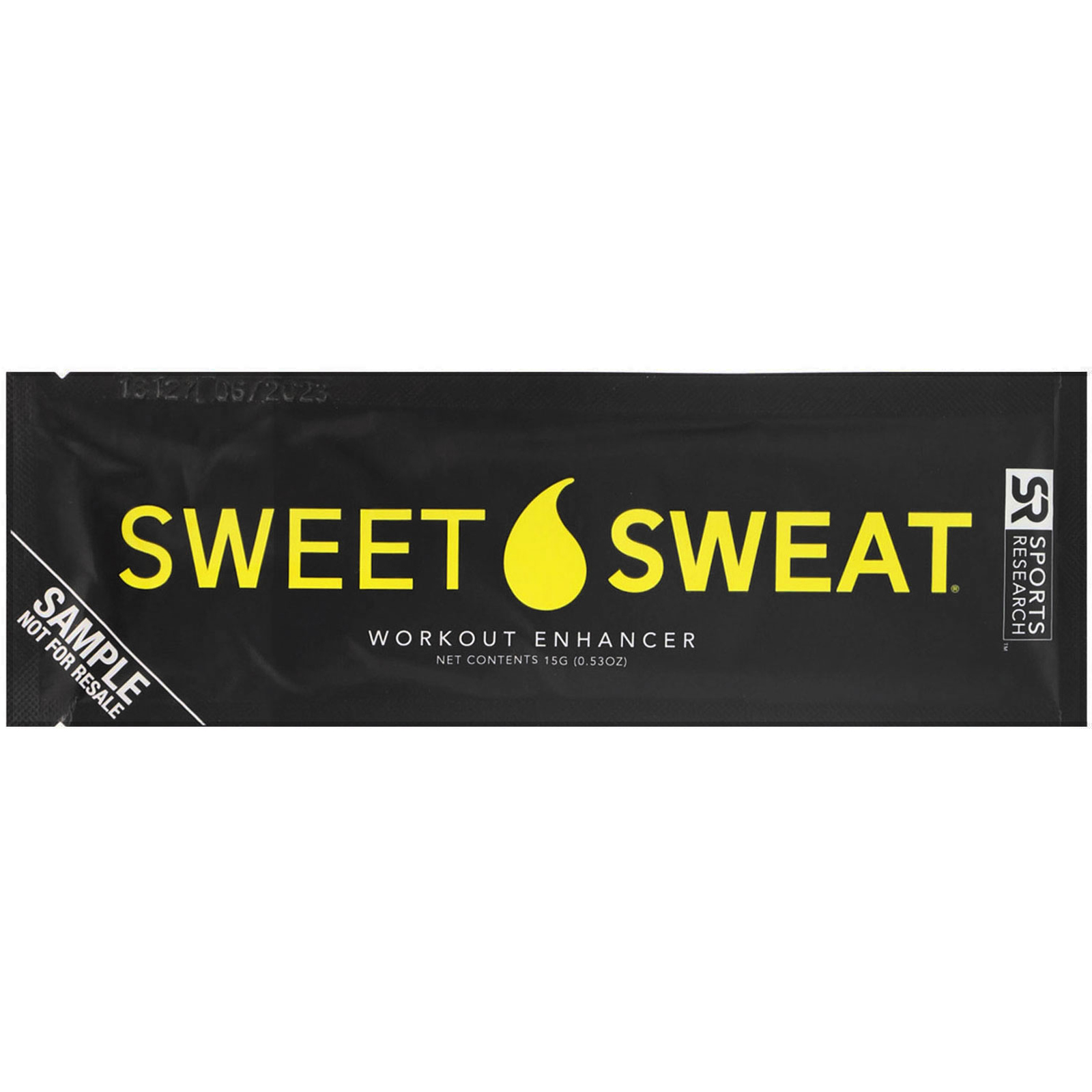 Sports Research Sweet Sweat Waist Trimmer Small Black & Yellow 1 Belt