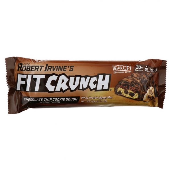 Comprar FITCRUNCH, Whey Protein Baked Bar, Chocolate Chip Cookie Dough, 12 Bars, 3.10 oz (88 g) Each - Imagem 4
