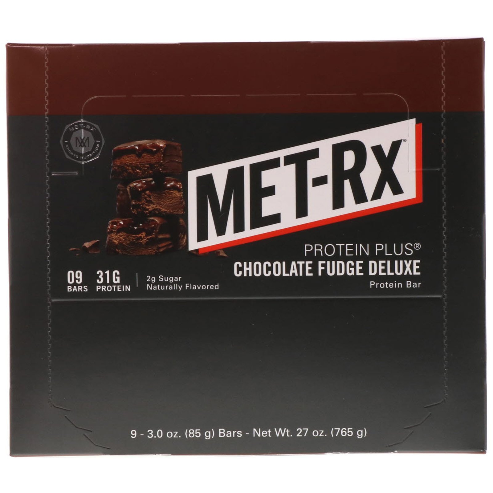 Comprar MET-Rx, PROTEIN PLUS Bar, Chocolate Fudge Deluxe, 9 Bars, 3.0 oz (85 g) Each - Imagem 2