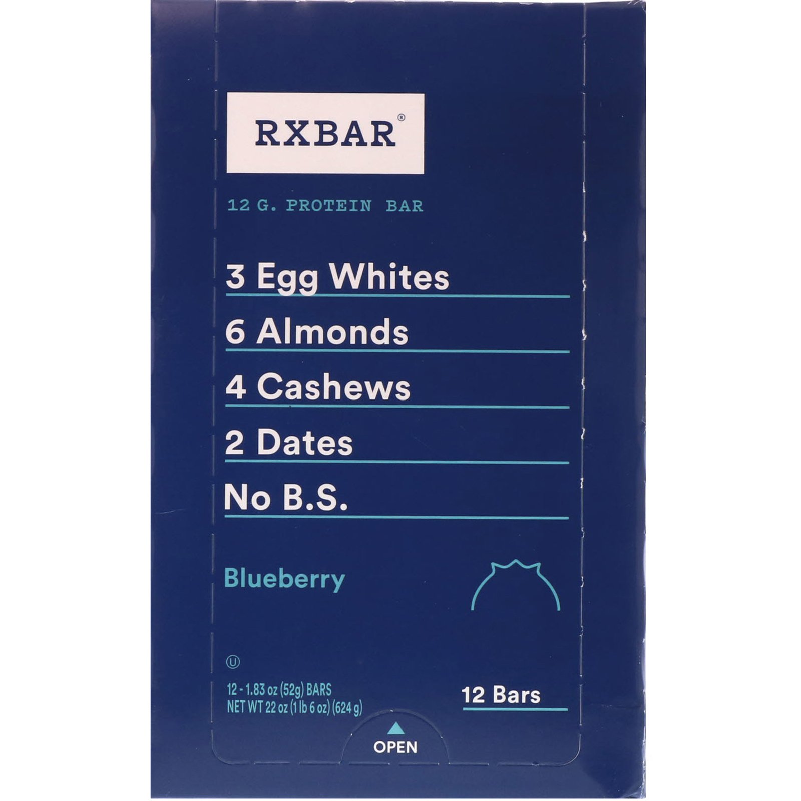 Comprar RXBAR, Protein Bar, Blueberry, 12 Bars, 1.83 oz (52 g) Each - Imagem 2