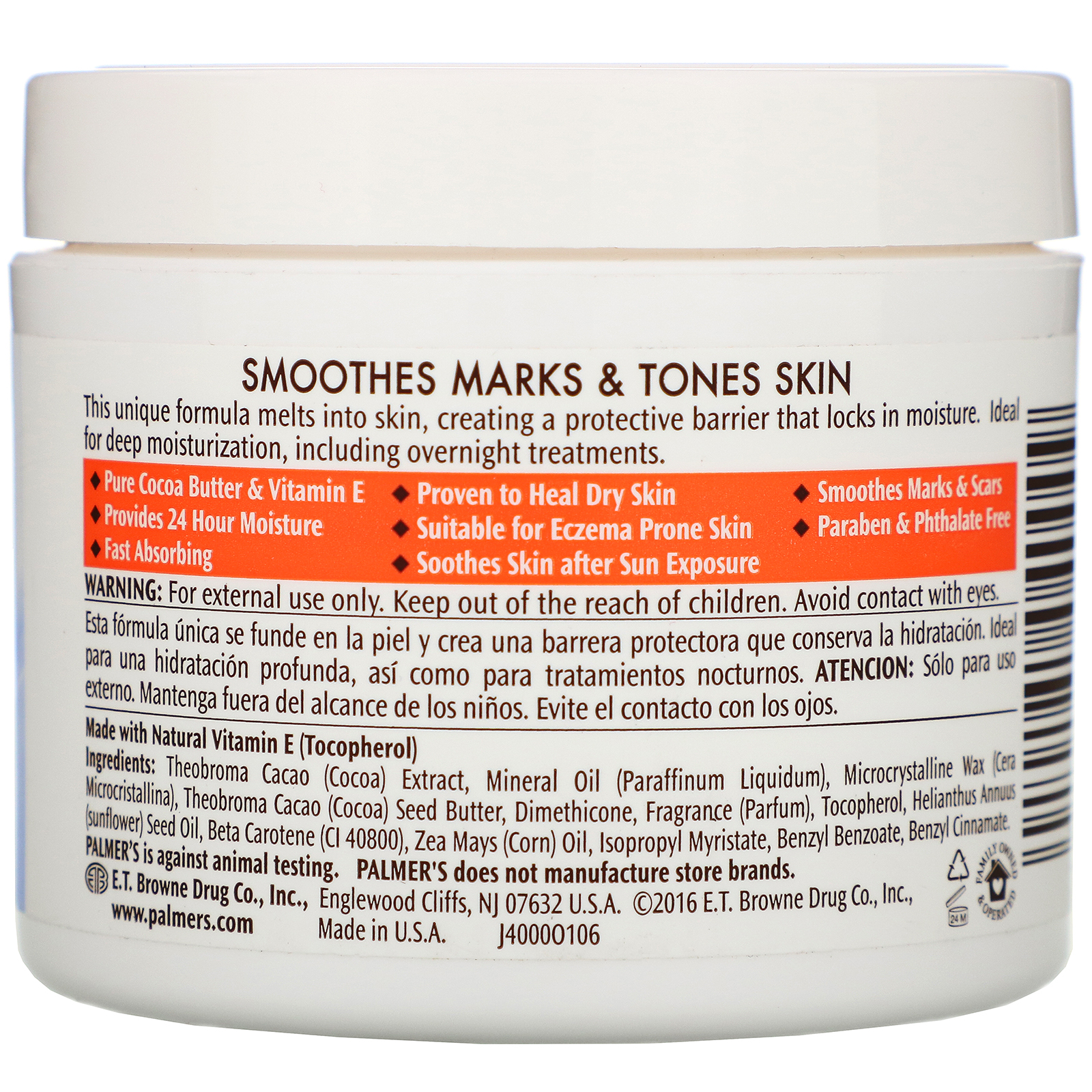 Comprar Palmer's, Fórmula de Manteiga de Cacau com Vitamina E, 3.5 oz (100 g) - Imagem 2