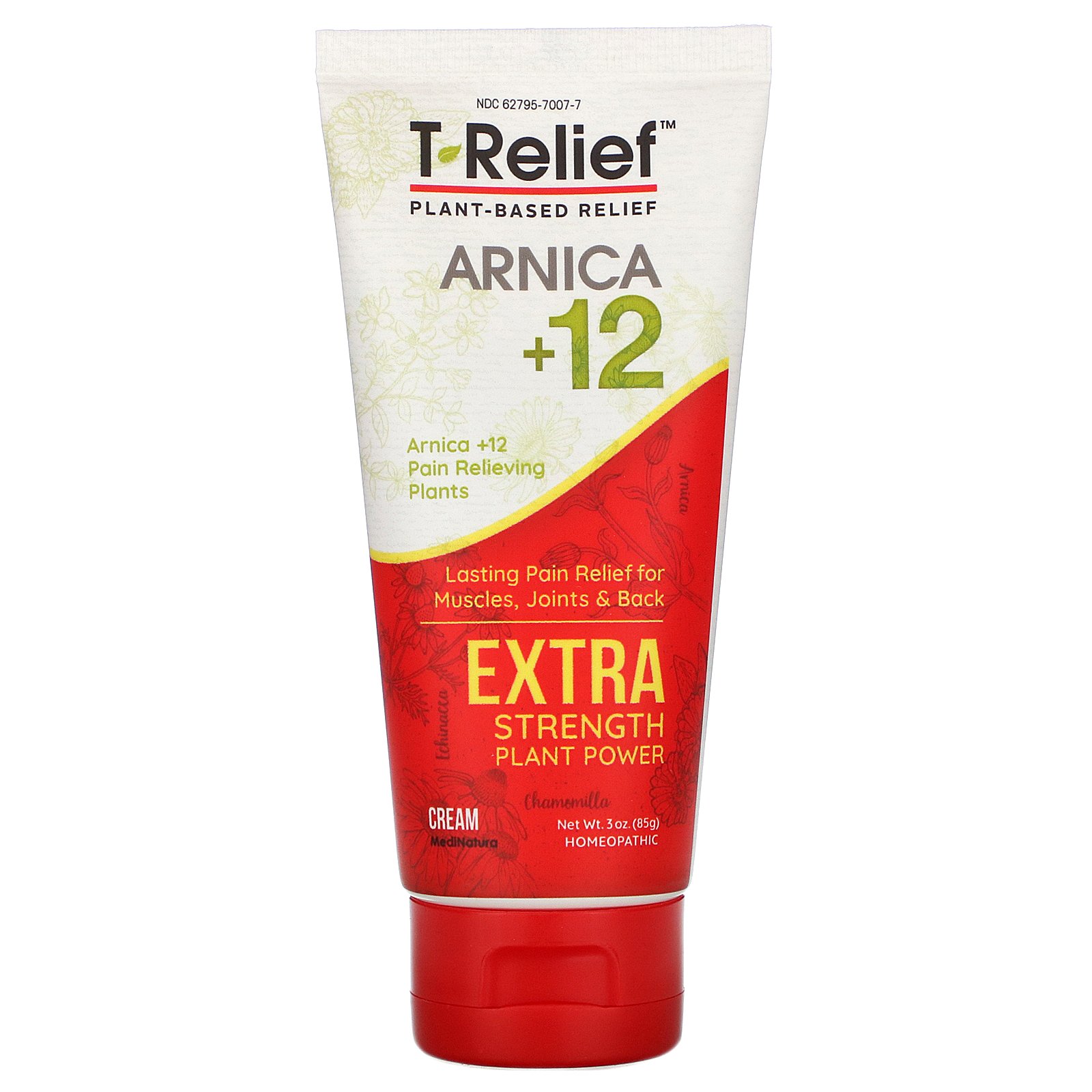 Comprar MediNatura, T-Relief, Extra Strength Plant Power Cream, Chamomilla, 3 oz (85 g) - Imagem 3
