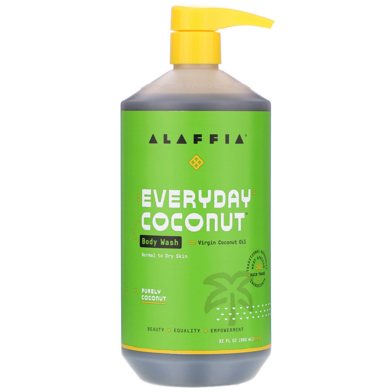 Comprar Alaffia, Everyday Coconut, Body Wash, Normal to Dry Skin, Purely Coconut, 32 fl oz (950 ml)