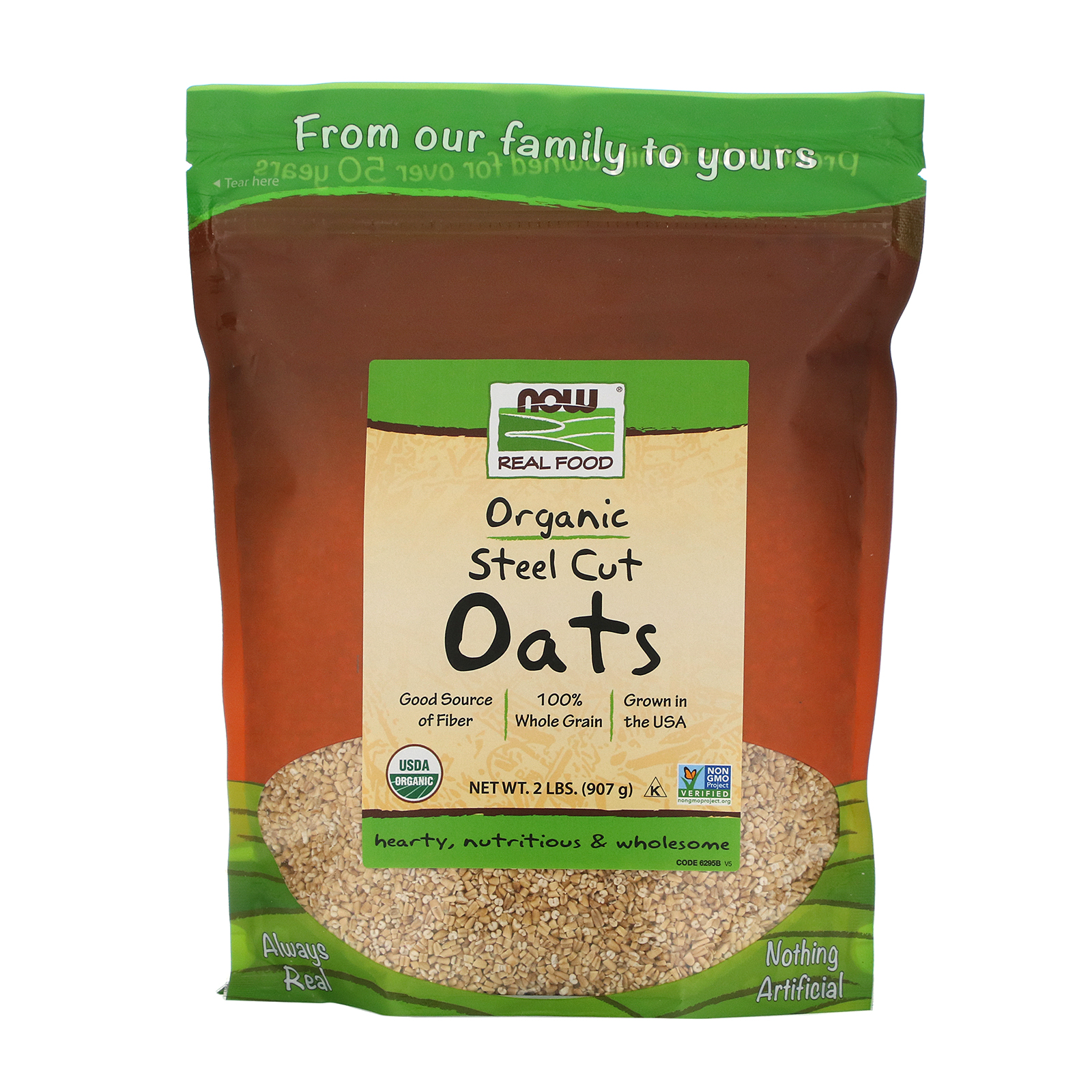 Comprar Now Foods, Real Food, Aveia Grossa Orgânica, 907 g (2 lbs)