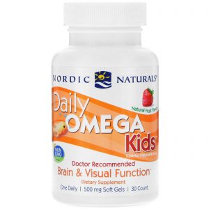 Comprar Nordic Naturals, Daily Omega Kids, Sabor Natural a Frutas, 500 mg, 30 Cápsulas Softgel