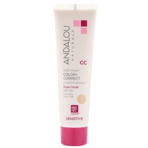 Comprar Andalou Naturals, CC 1000 Roses, Color + Correct, Sensitive, SPF 30, Sheer Nude, 2 fl oz (58 ml)
