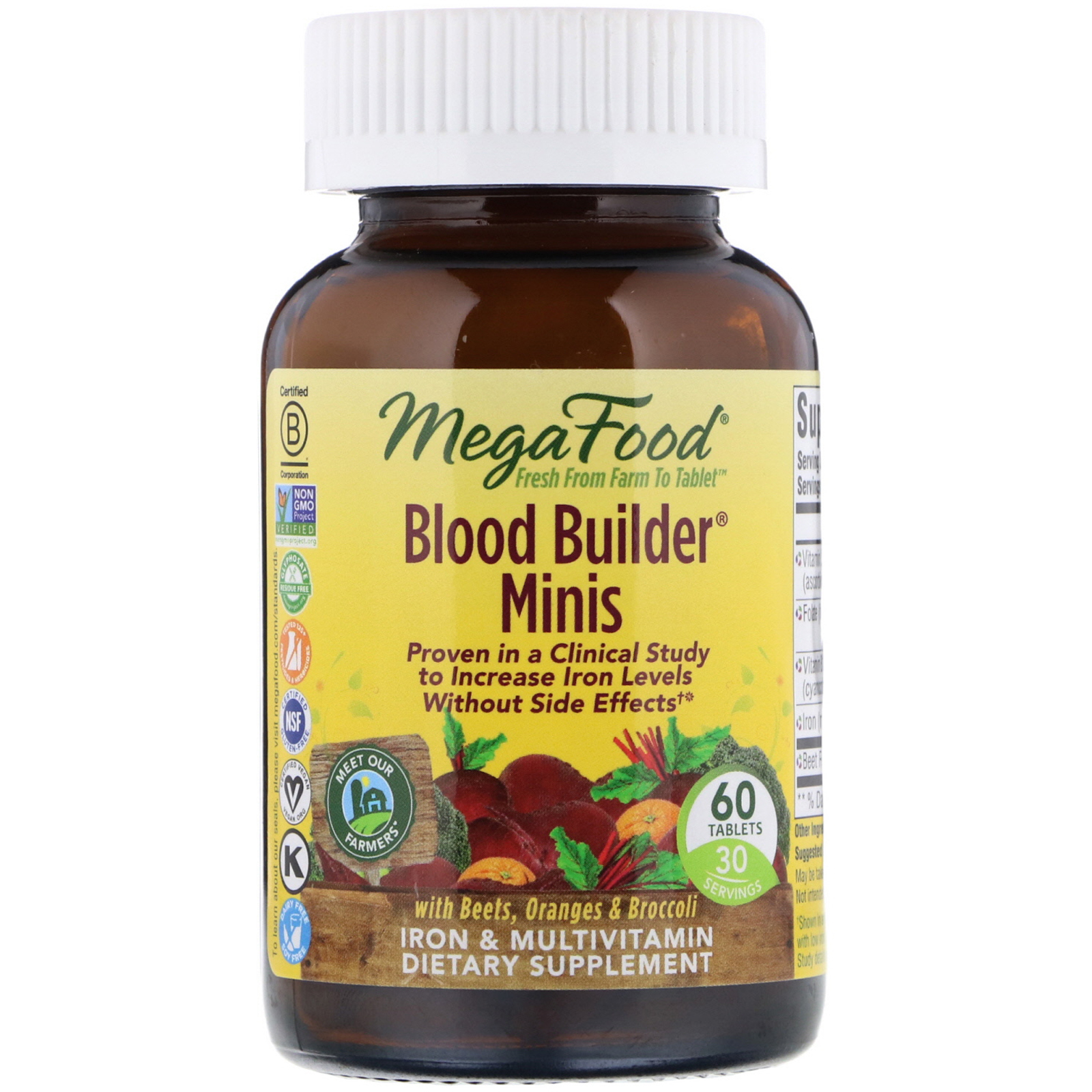 Comprar MegaFood, Blood Builder Minis, 60 Comprimidos