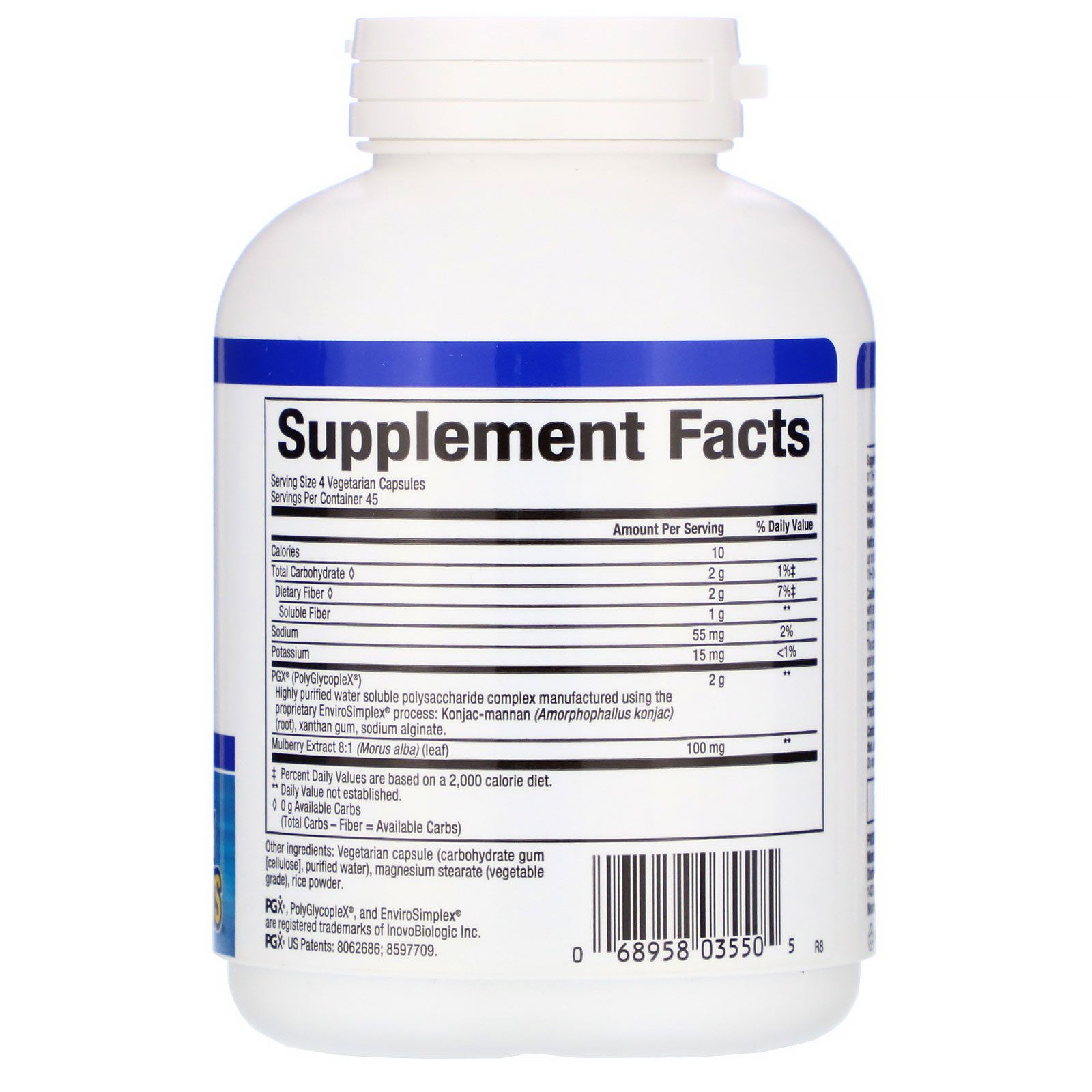 Comprar Natural Factors, WellBetX PGX, Plus Mulberry, 180 Vegetarian Capsules - Imagem 2