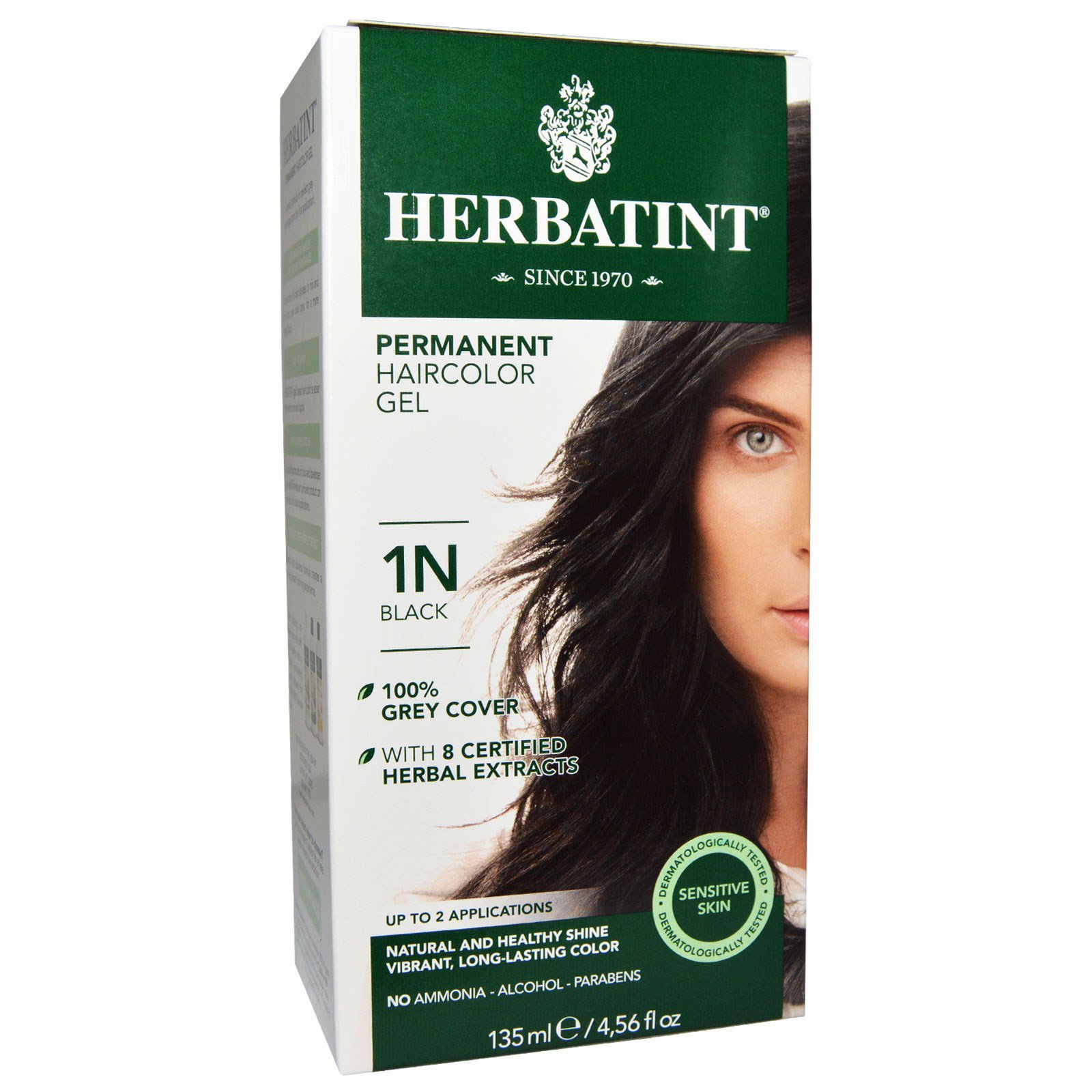 Comprar Herbatint, Gel Permanente para Coloração de Cabelo, 1N, Preto, 135 ml (4,56 fl oz)