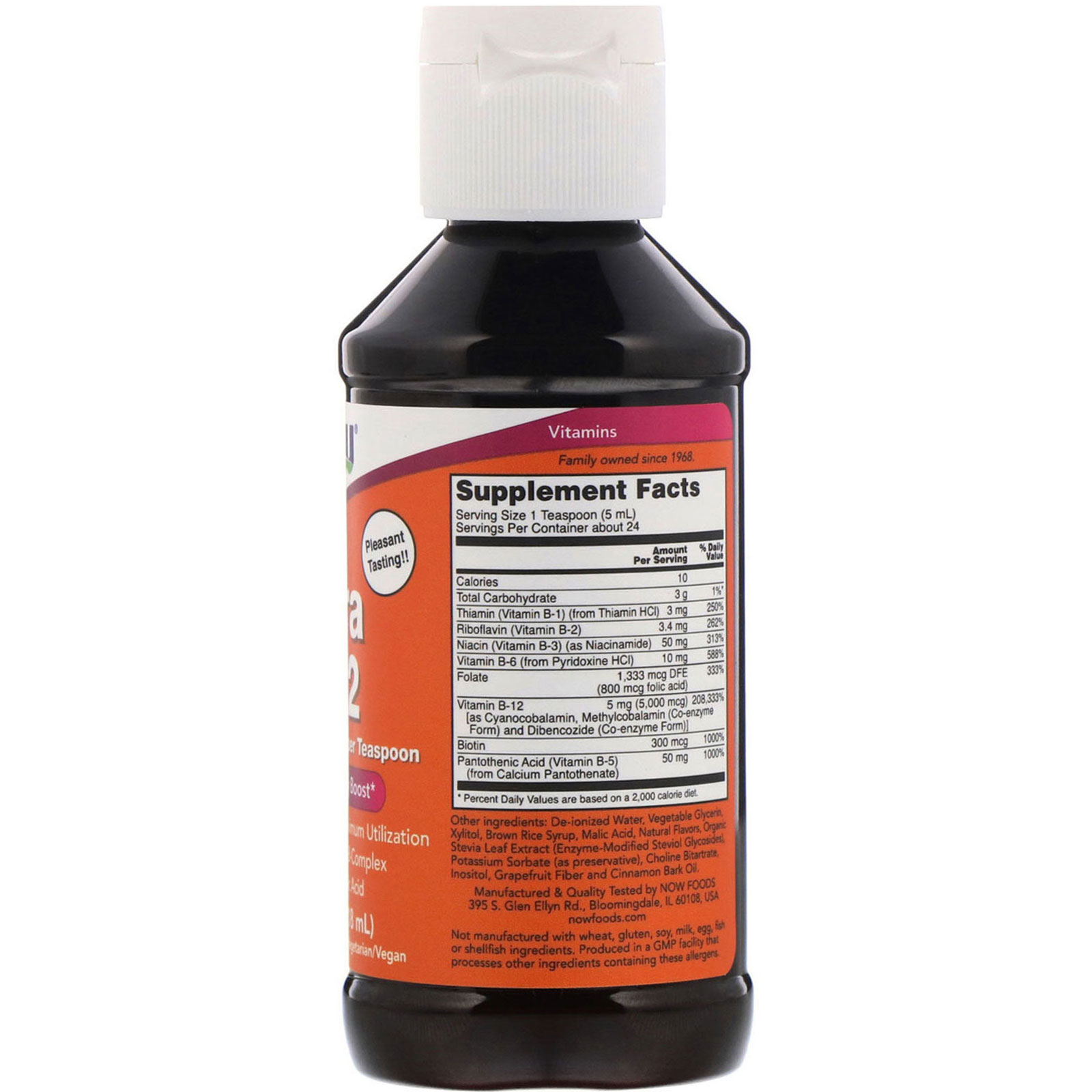 Comprar Now Foods, Ultra B-12, 5.000 mcg, 118 ml (4 fl oz) - Imagem 2