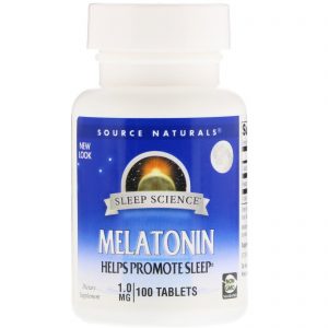Comprar Source Naturals, Melatonina, 1 mg, 100 Comprimidos