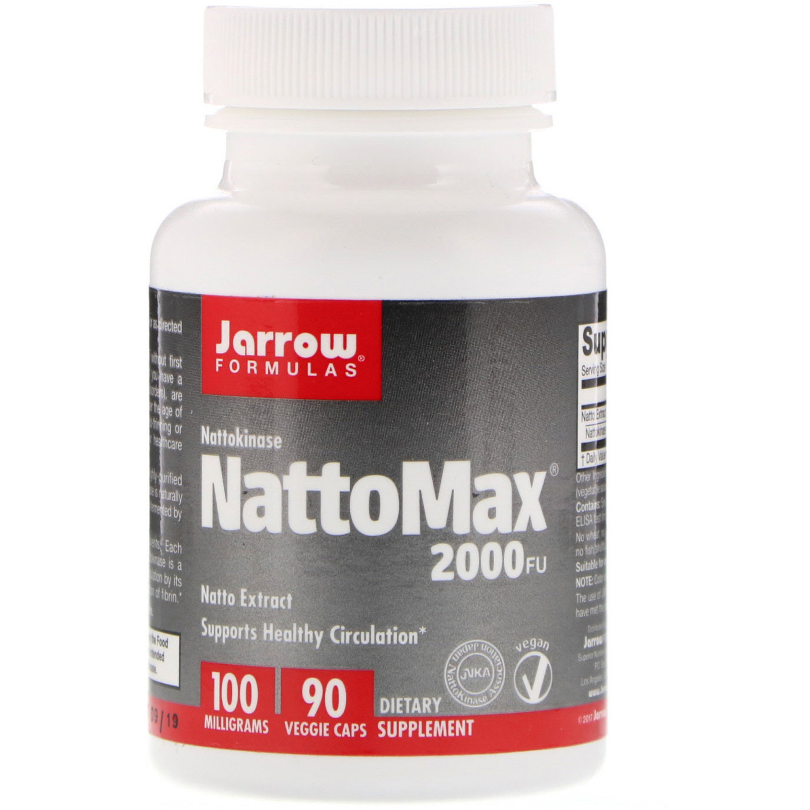 Comprar Jarrow Formulas, NattoMax 2000 FU, 100 mg, 90 Cápsulas Vegetarianas