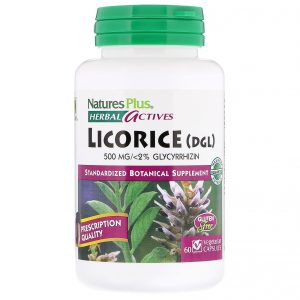 Comprar Nature's Plus, Herbal Actives, Alcaçuz (DGL), 500 mg, 60 Cápsulas Vegetarianas
